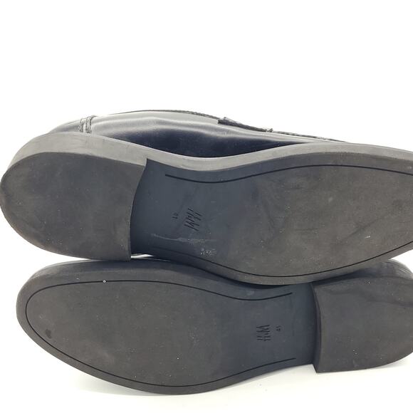 H&M Chunky Platform Lug Sole Loafers Black women\'s size 10